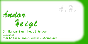 andor heigl business card